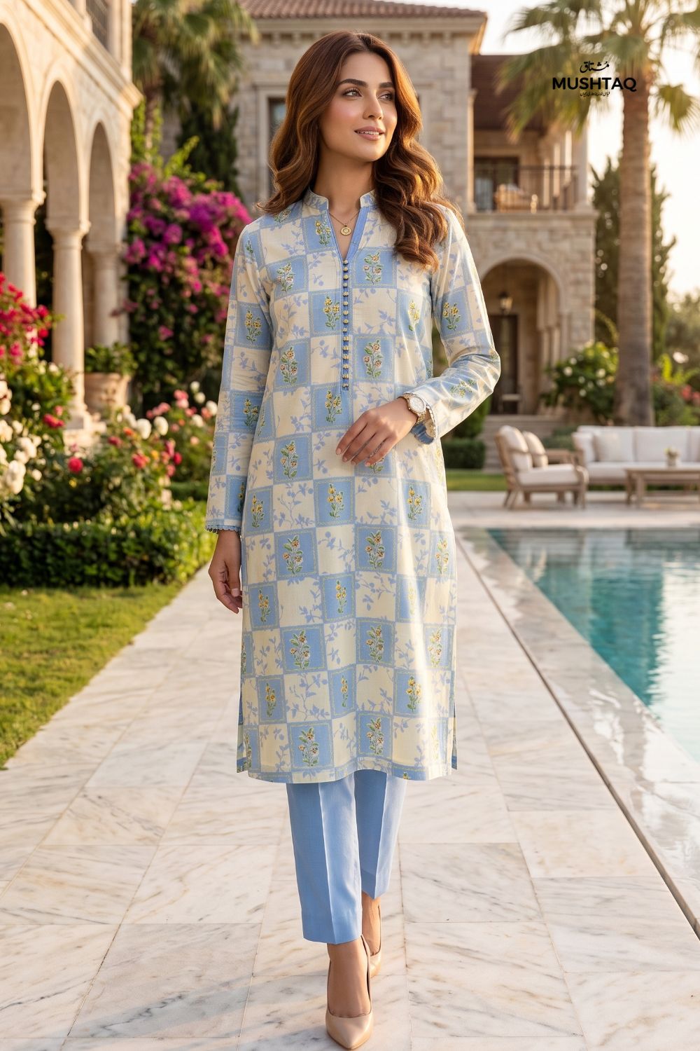 2Pcs Unstitched Printed Inaya Lawn Collection Desgin - 7