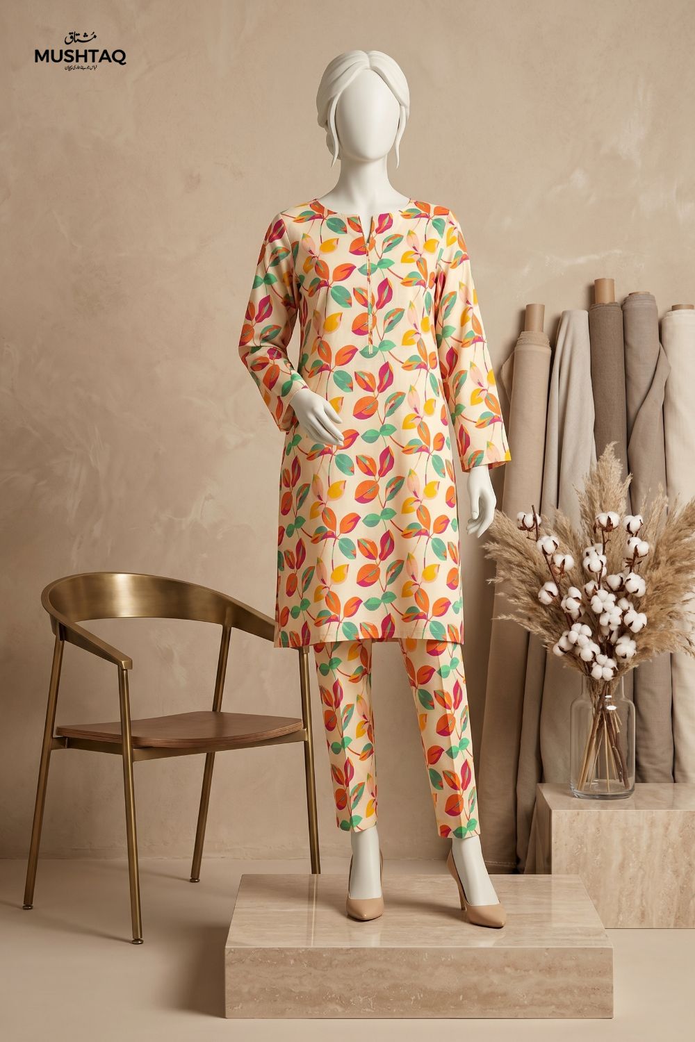 2Pcs Unstitched Printed Lawn Rahi Collection Desgin - 7