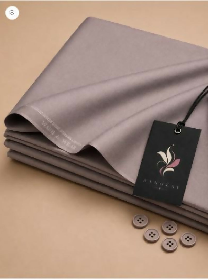 Mauve Grey Wash n Wear unstitched four meter fabric