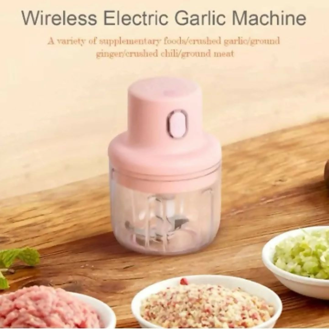 Portable Electric USB Rechargeable Fruit Vegetable Onion Garlic Cutter Mixer Blender Mincer Grinder Food Speedy Chopper Cordless