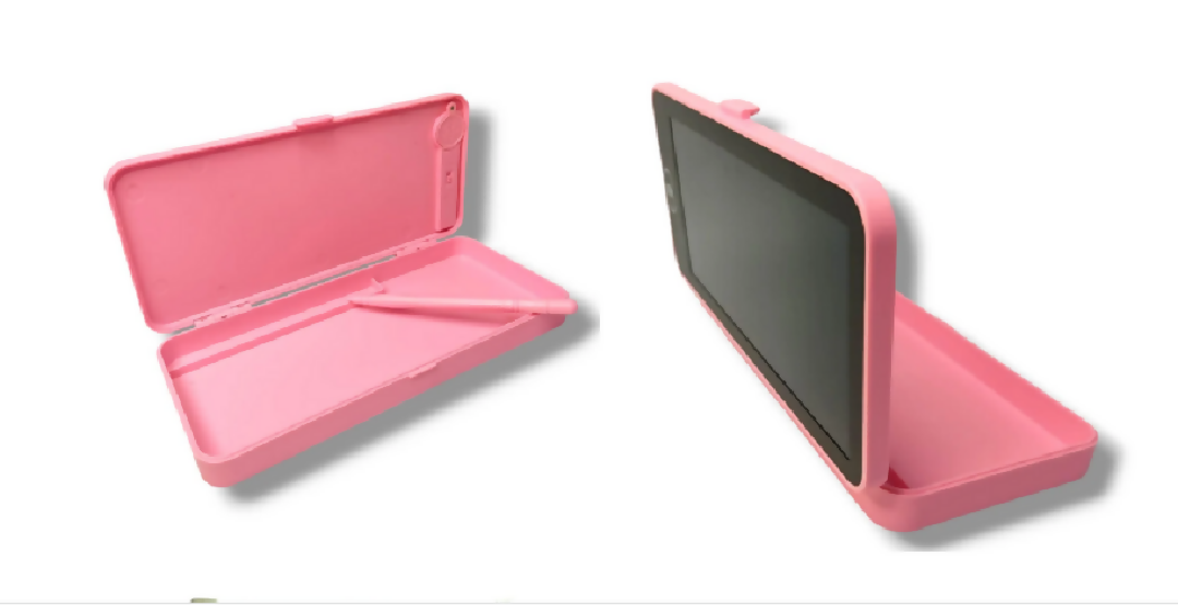 Lcd Drawing Pen Case Led Kids Pencil Box with LCD Screen and Writing Pen with Erase Button (Multi Color) for Students for learning
