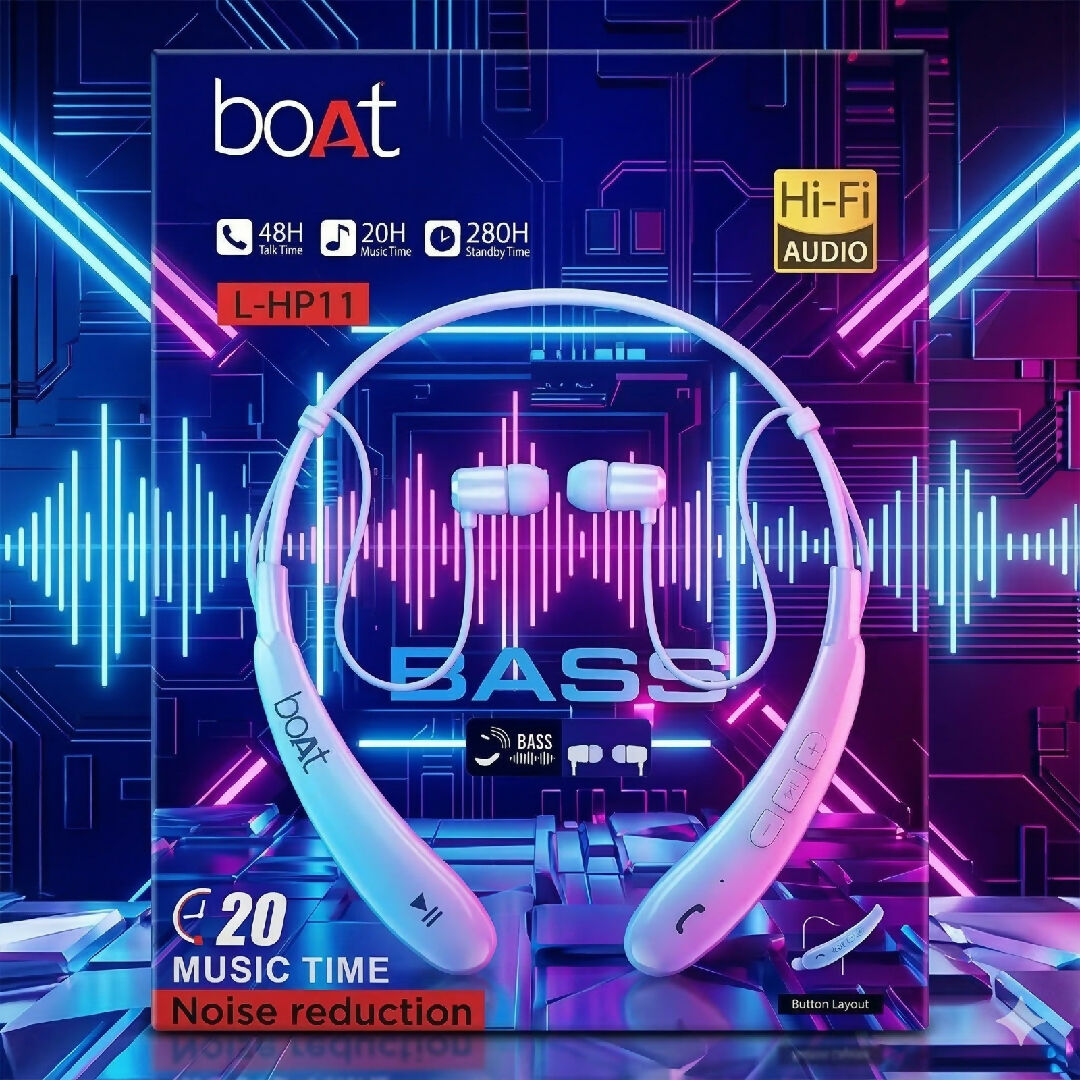 Neckband Boat Experience powerful bass HD calls wireless freedom with this lightweight sweat Water proof neckband