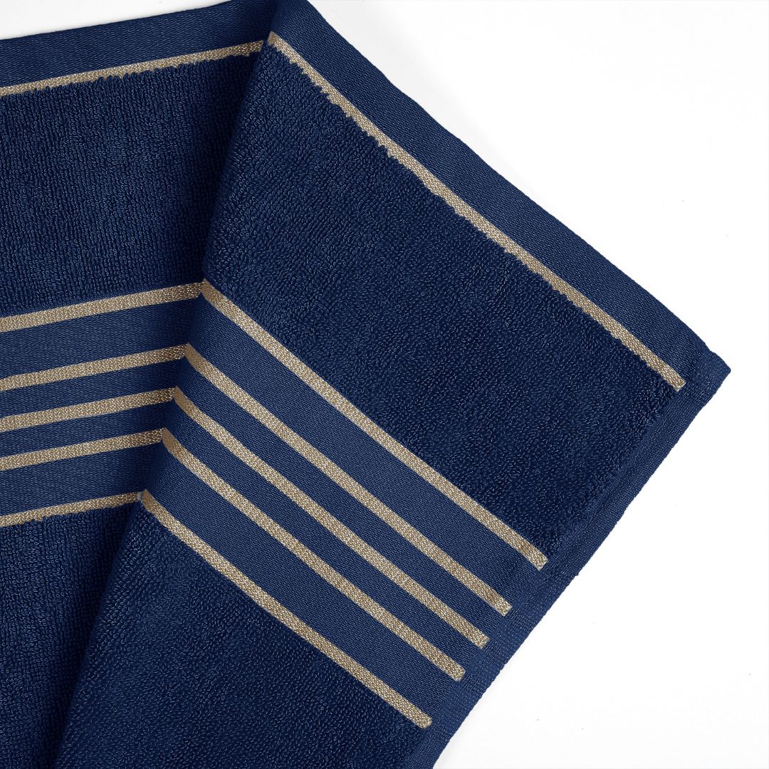 Combed Cotton Navy Towel Set