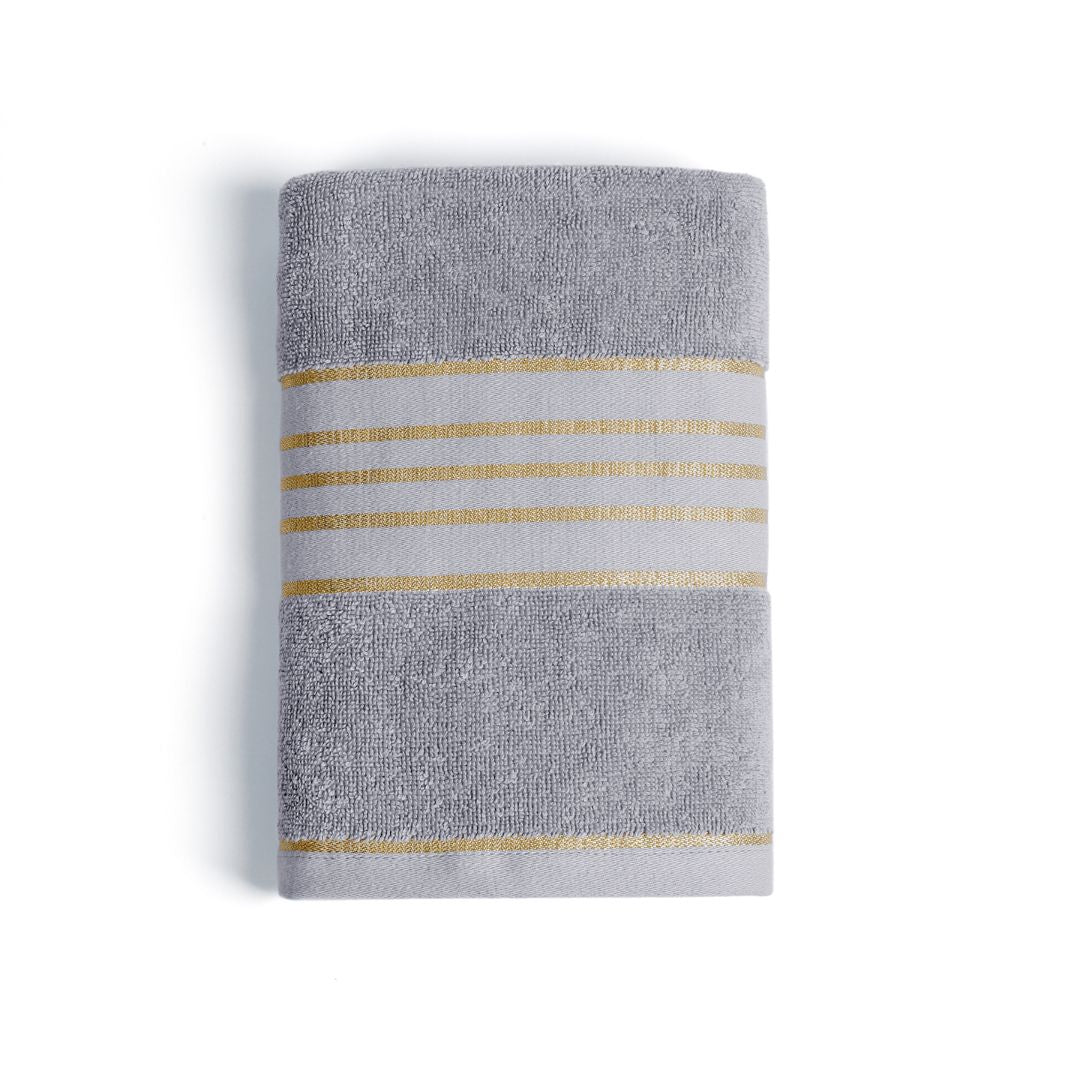 Combed Cotton Grey Towel Set