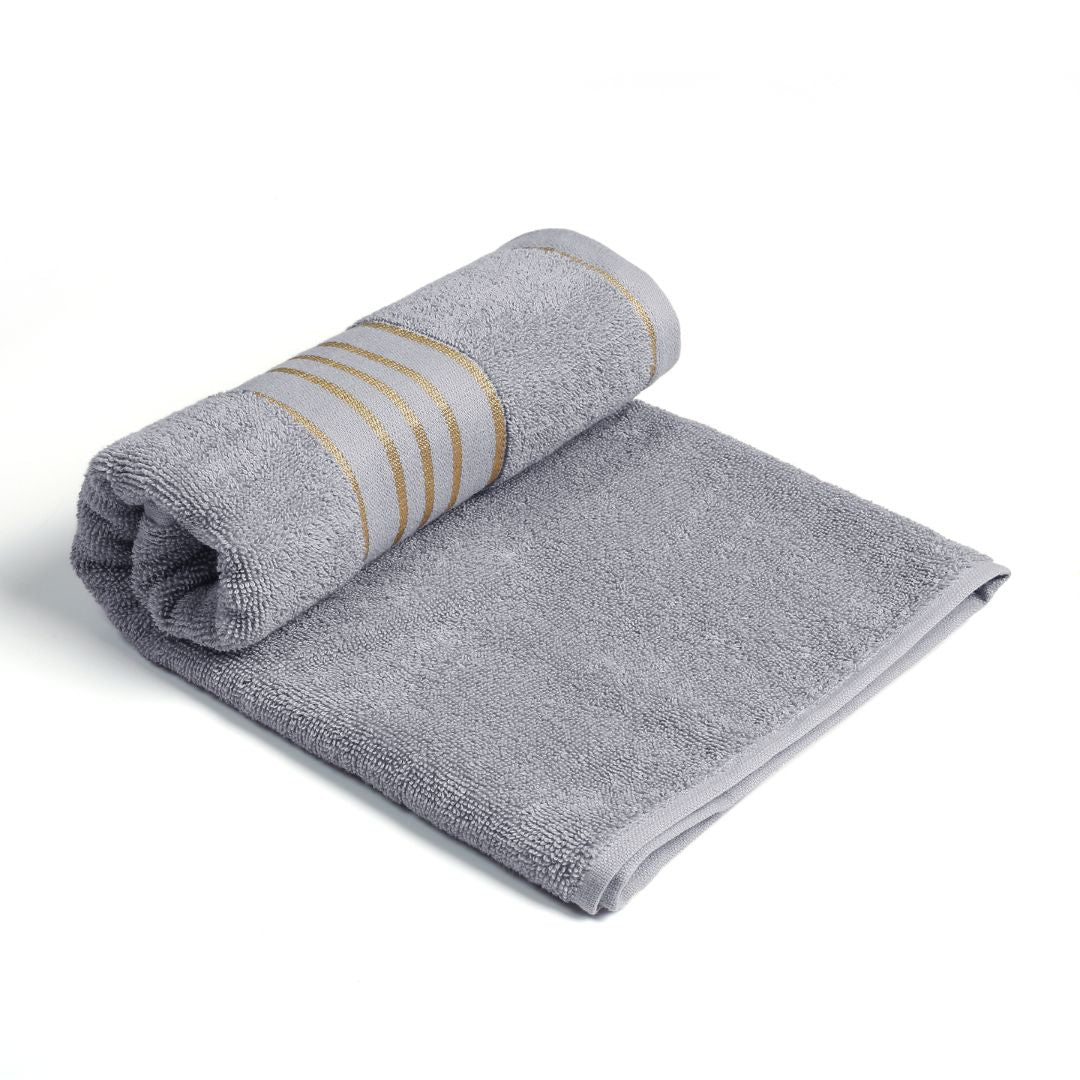 Combed Cotton Grey Towel Set