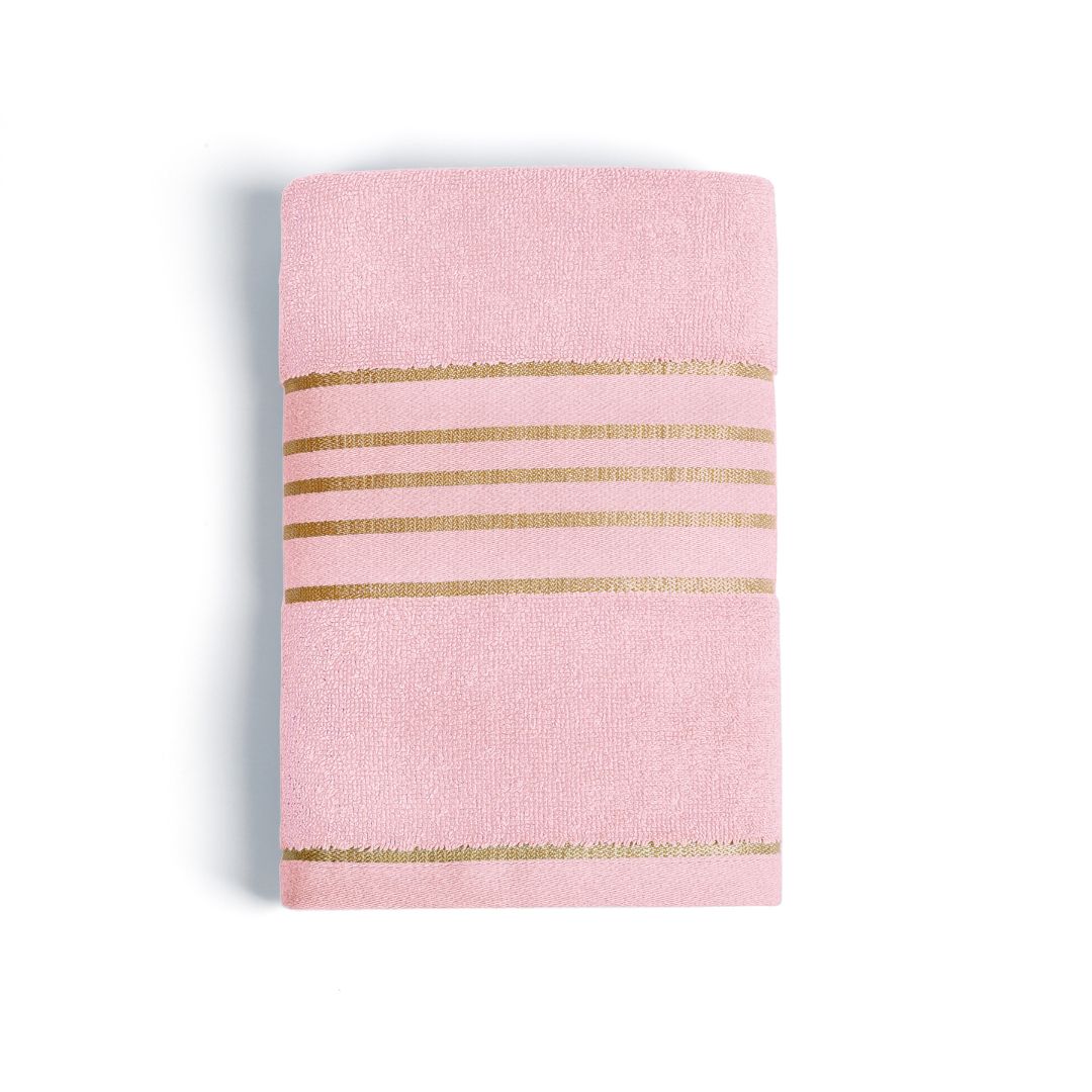Combed Cotton Pink Towel Set
