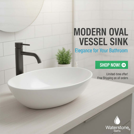 Ceramic Oval Wash Basin – Modern Countertop Bathroom Sink with Smooth Gloss Finish