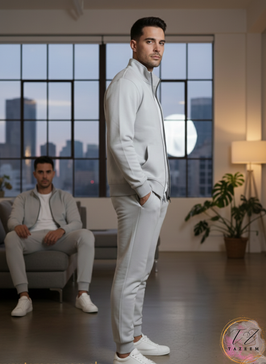 Men Winter Tracksuit Cotton Fleece