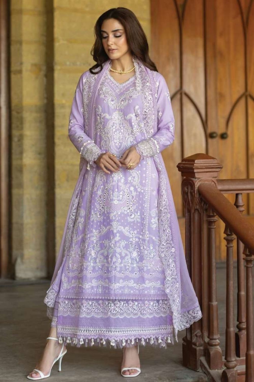 Imrozia | Serene 3 Pc Unstitched Embroidered Lawn Suit  SL-147 Aleena