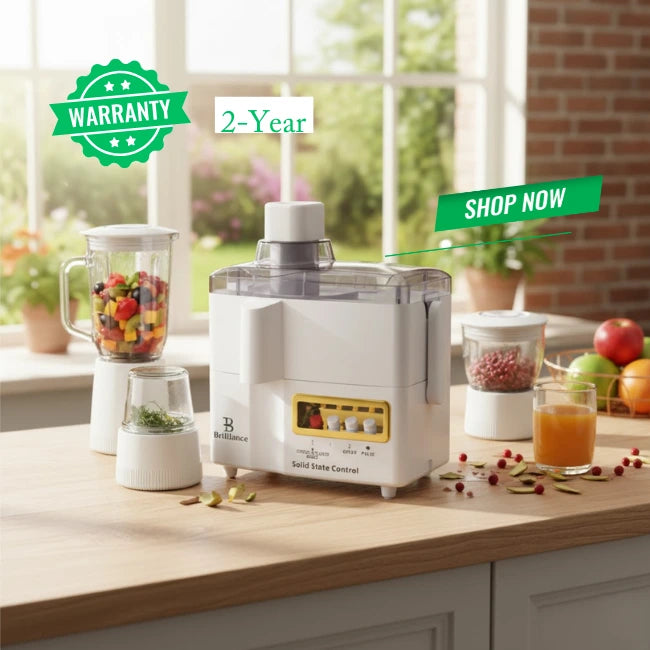 Brilliance Ultimate Juicing Machine BJ 9176  4 in 1 Juicer Blender Chopper and Grinder with 500W Motor