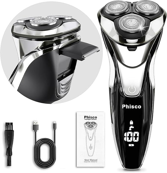 Electric Shaver Razor – Rechargeable Men’s Grooming Trimmer for Smooth Shave