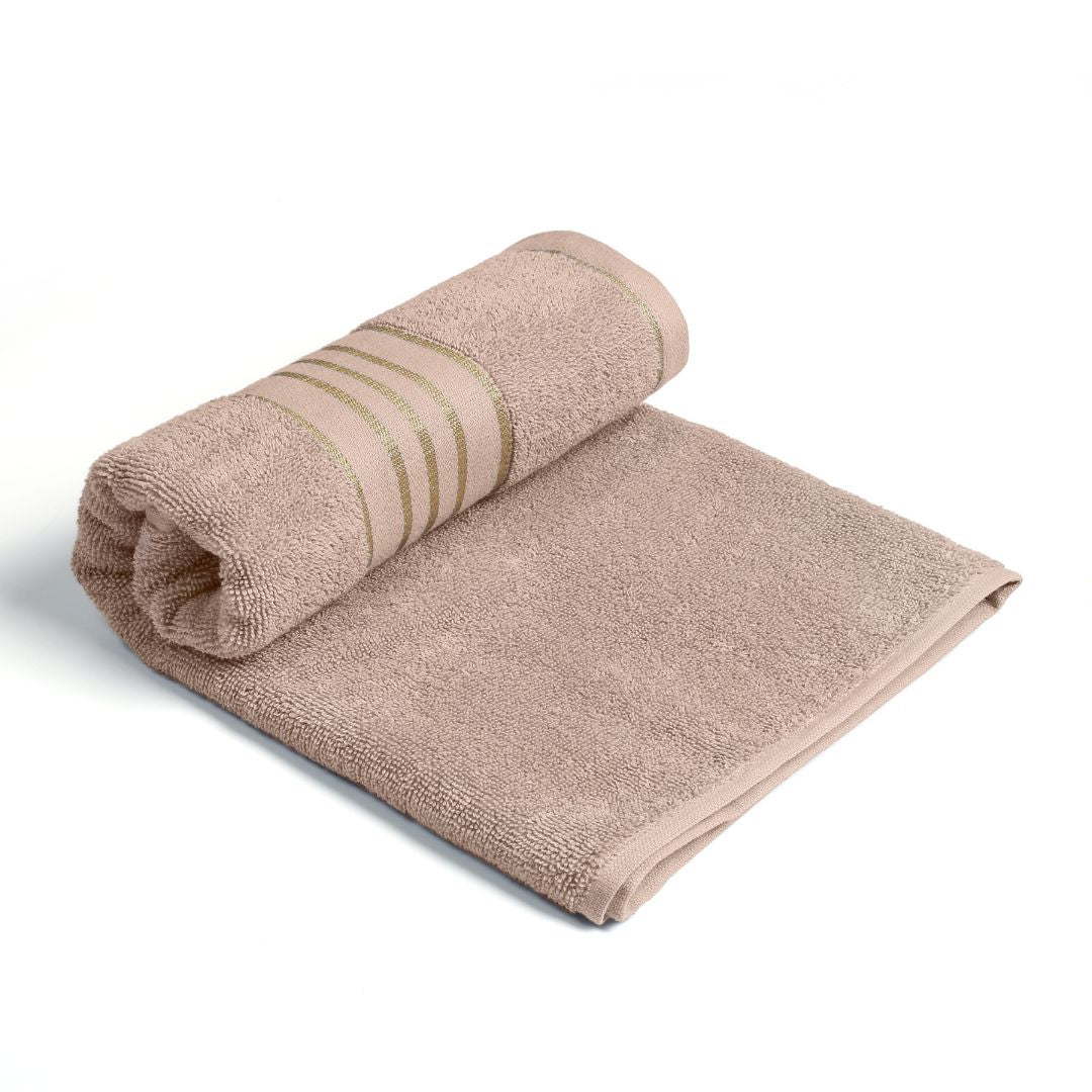 Combed Cotton Beige Towel Set
