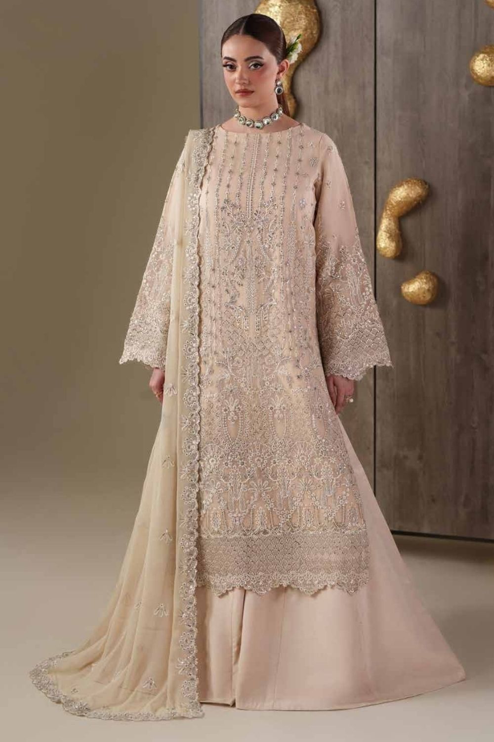 Emaan Adeel Nouvelle 3 Piece Unstitched Embroidered Luxury Chiffon Suit CAMALLIE