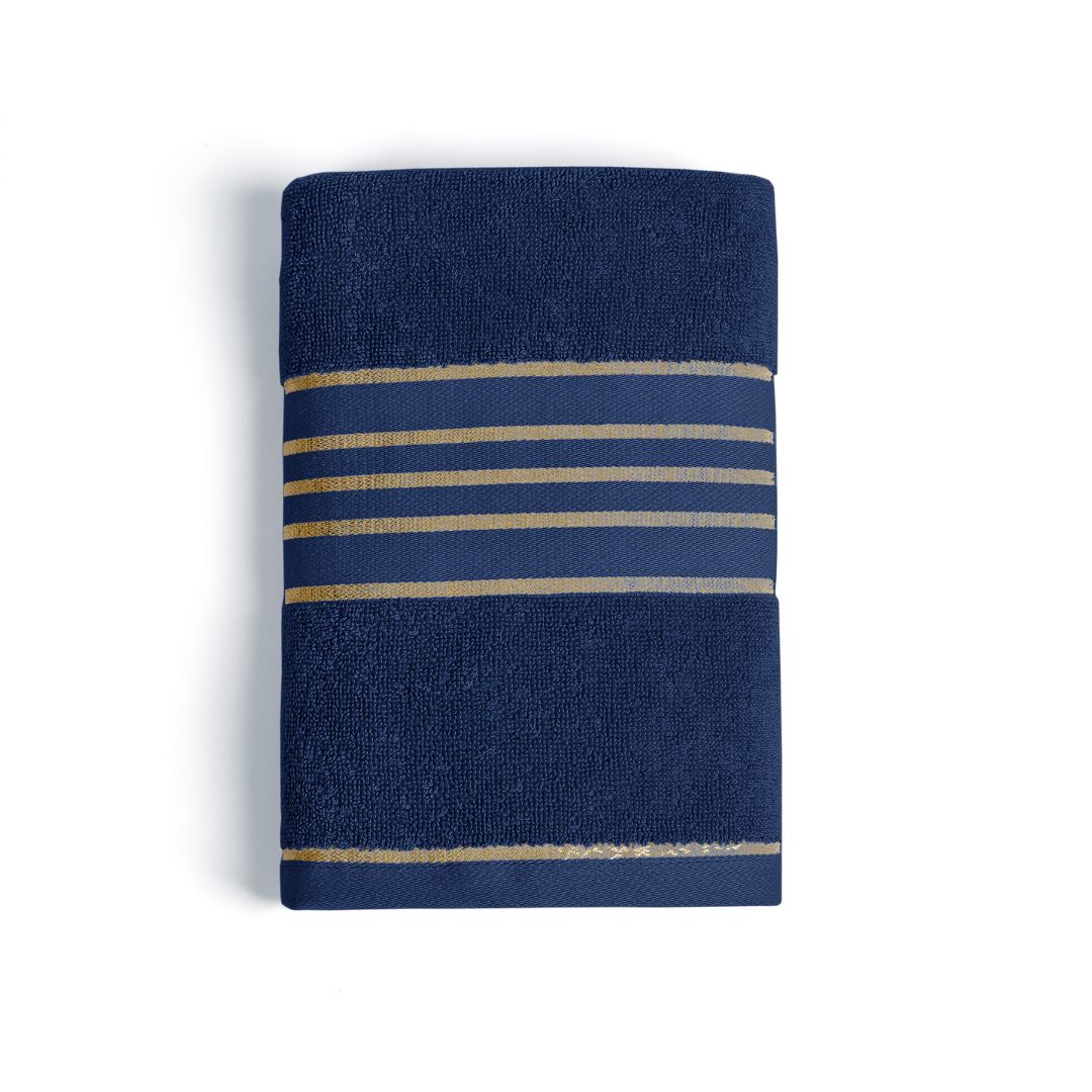 Combed Cotton Navy Towel Set