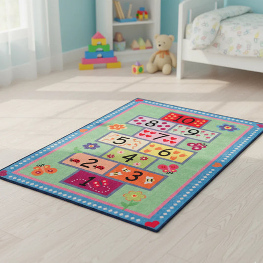 Counting Rug for Kids – Colorful Educational Classroom Carpet for Learning Numbers & Math