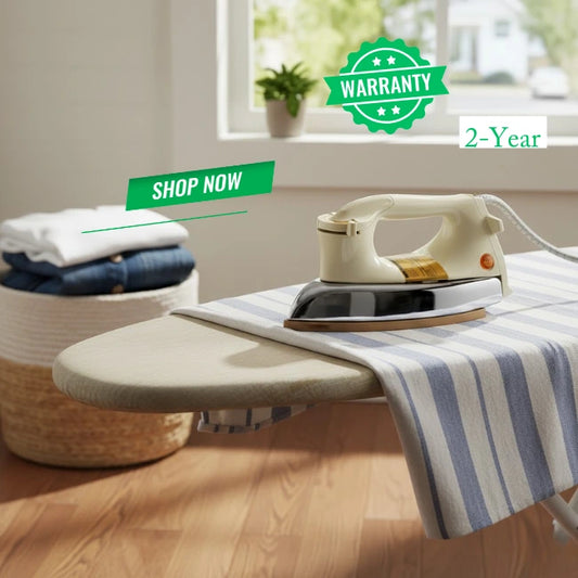 Brilliance Heavyweight Dry Iron BDI-2895G – 1200W Non-Stick Heavy Iron with Pilot Lamp & 2-Year Warranty