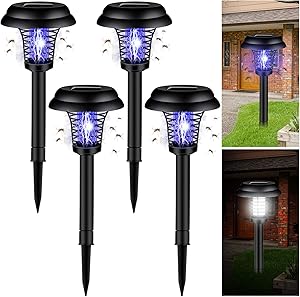 Solar Lamp Anti Mosquito  Outdoor LED Bug Zapper Light with Solar Power