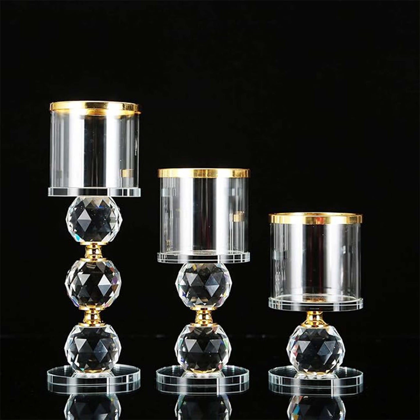 Clear Candlesticks – Elegant Decor for Weddings & Events