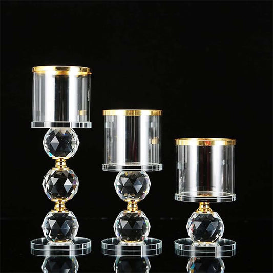 Clear Candlesticks – Elegant Decor for Weddings & Events