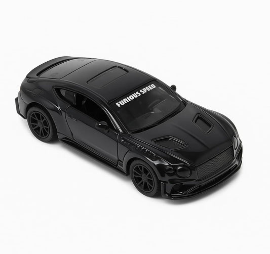 Metal Car Pull Back White