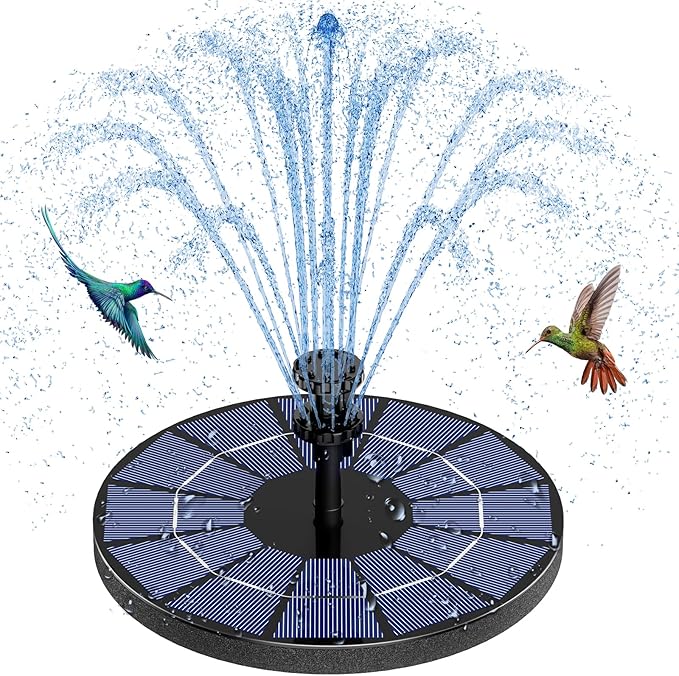 Solar Fountain Pump  Outdoor Solar Powered Water Pump for Garden Pond and Pool
