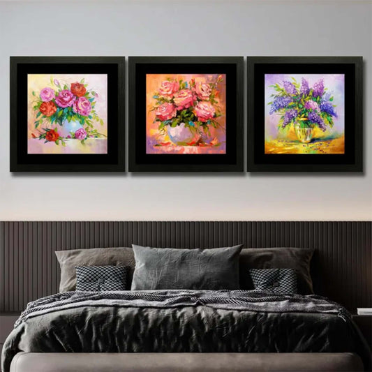Painting Flower Frame – Elegant Floral Wall Art for Home & Office Décor