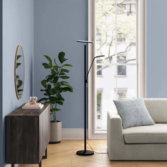 Floor Lamp – Modern Standing Light with Shade for Living Room, Bedroom & Office
