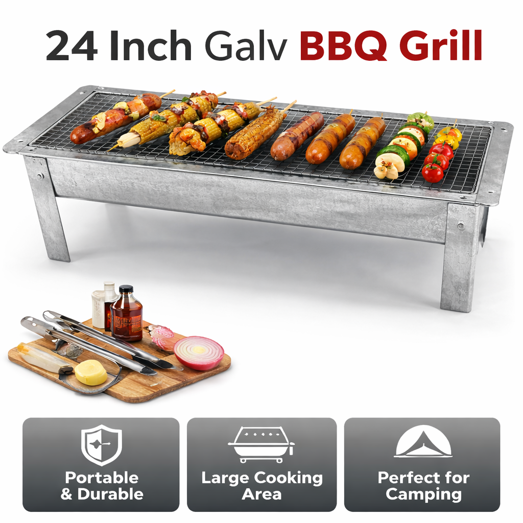 24 Inch Galv BBQ Grill
