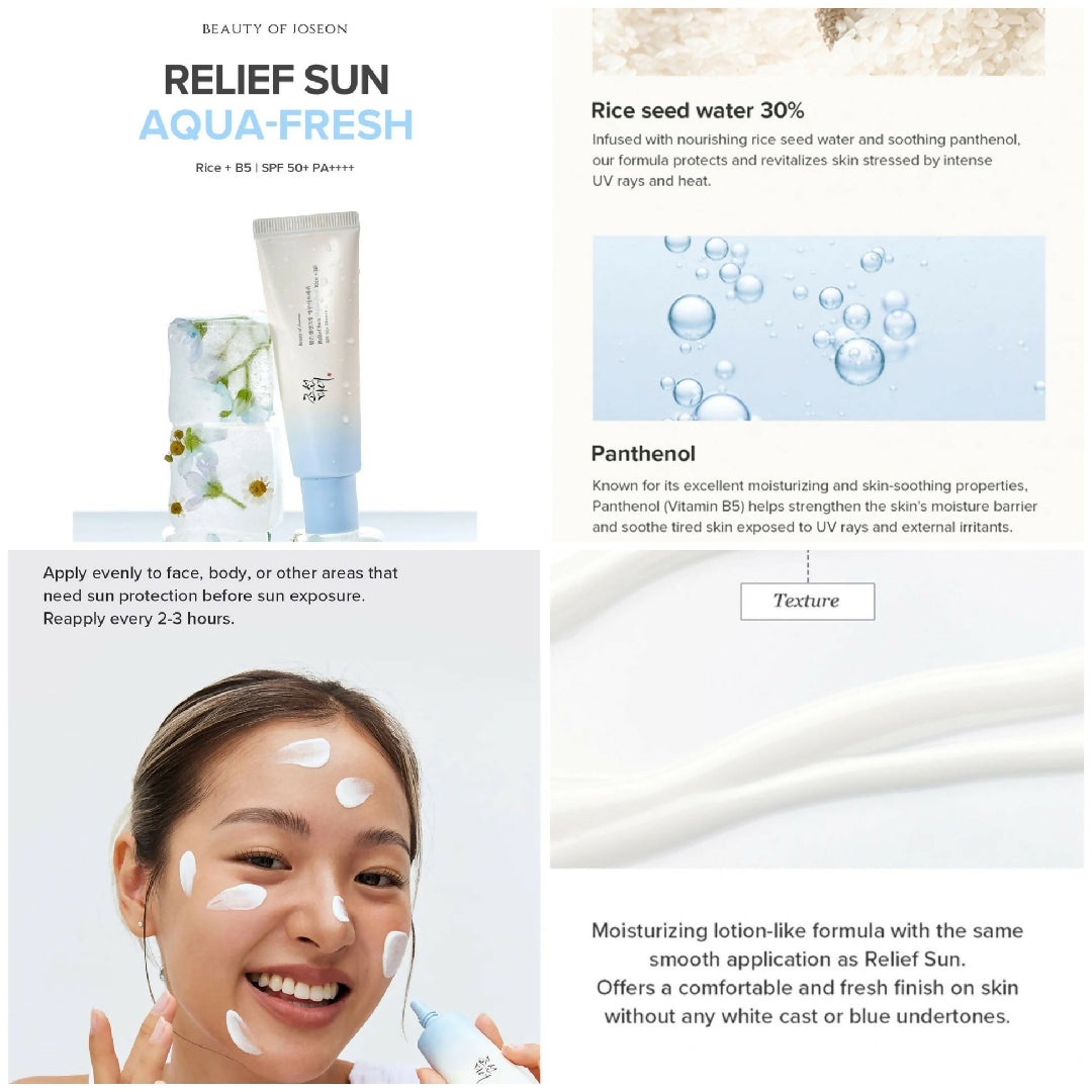 Beauty of Joseon Relief Sun Aqua Fresh Rice and B5 Sunscreen SPF50 PA 50ml