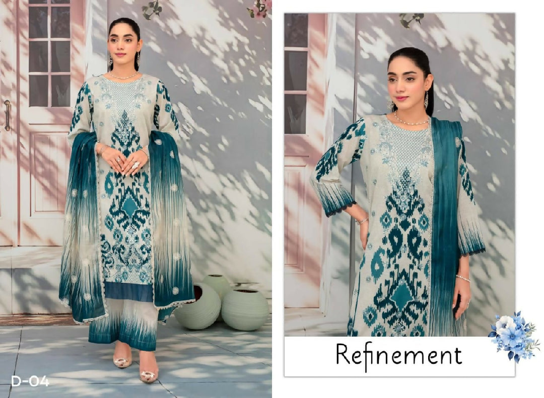 GULL - E – RUKH LAWN SUIT UNSTICHED