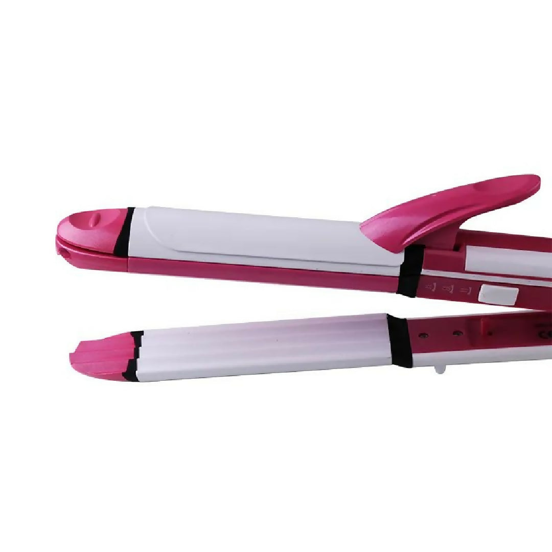 Shinon SH 8088 3 In 1 Professional Electric Hair Straightener Best Quality Series With 360 Rotation Swivel Cord All In 1 Curling Rolling Crimping Curler Hair Roller