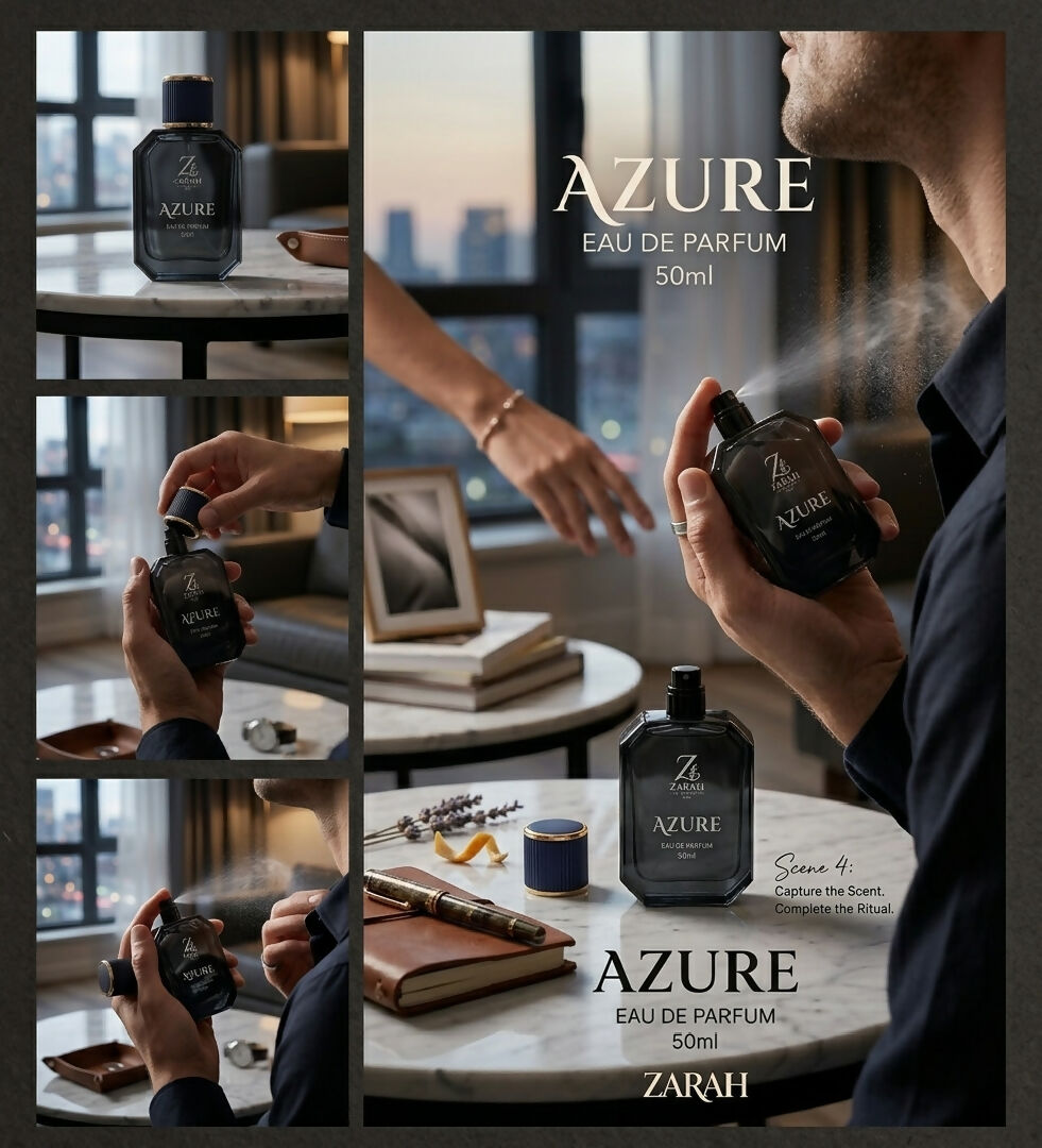Azure Perfume for Men and Women Long Lasting Luxury Fragrance ZARAH PERFUME 50ml