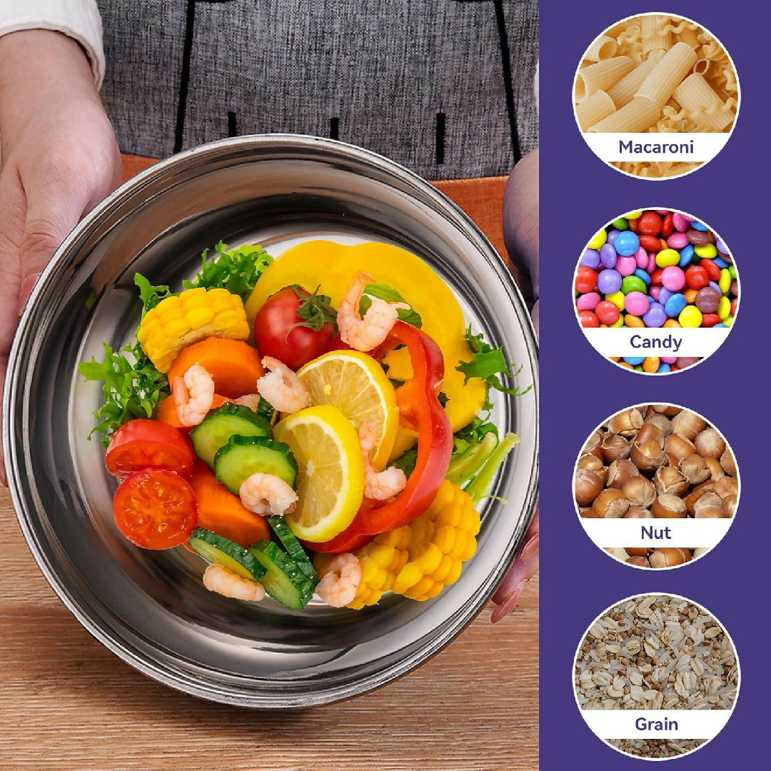 Stainless Steel Colourful 3pcs Bowl Set
