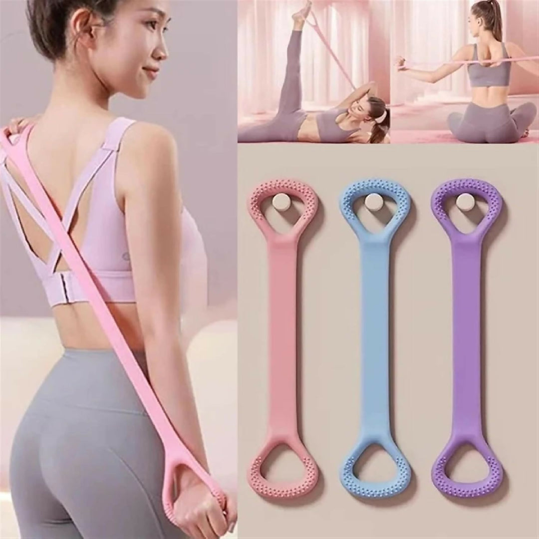 yoga belt Stretch Strap Yoga 8 figure Tensioner Yoga Tool Open Back