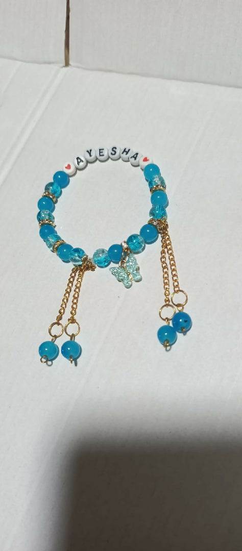 Personalized Custom Name Beaded Bracelet for Women Handmade Letter Bead Bracelet Unique Gift for Mom Sister Wife Best Friend