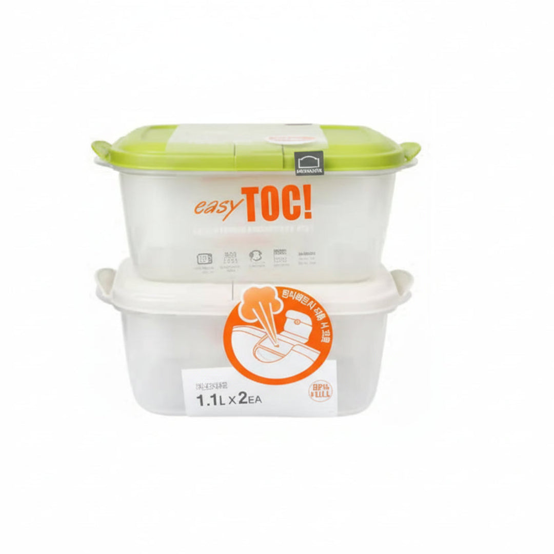 Easy TOC Container 1.1L 2P Set White LHLE315S2