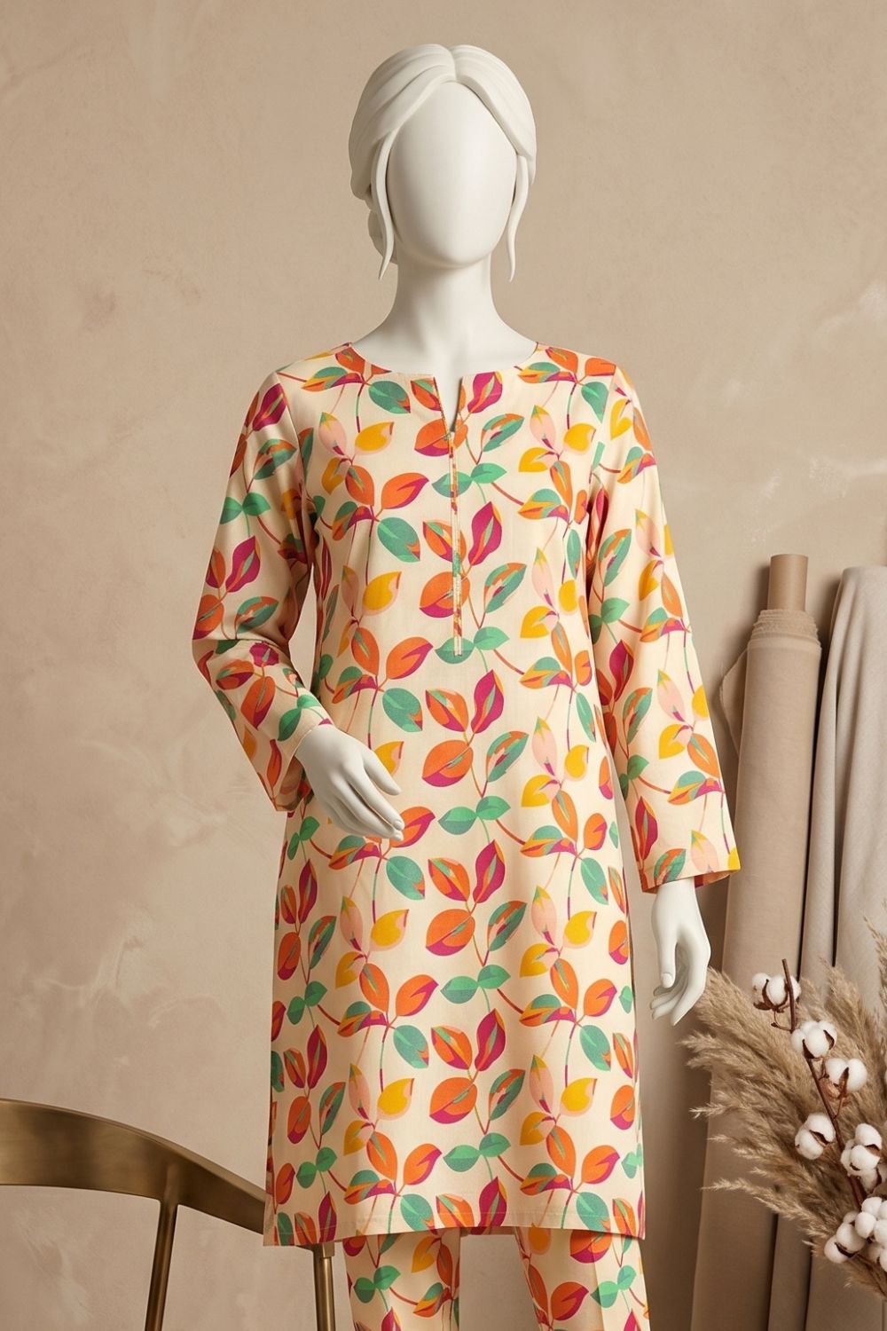 2Pcs Unstitched Printed Lawn Rahi Collection Desgin - 7