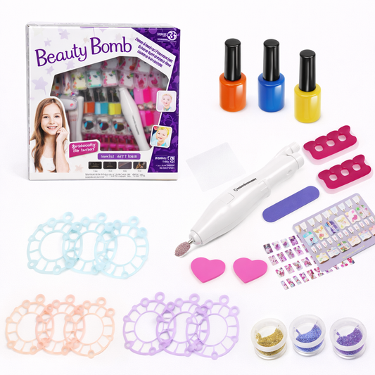 Beauty Bar Nail Art and Makeup Play Set for Kids