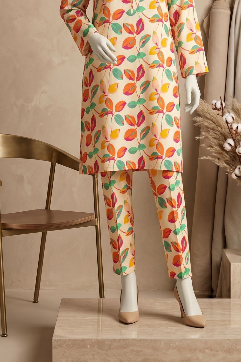 2Pcs Unstitched Printed Lawn Rahi Collection Desgin - 7