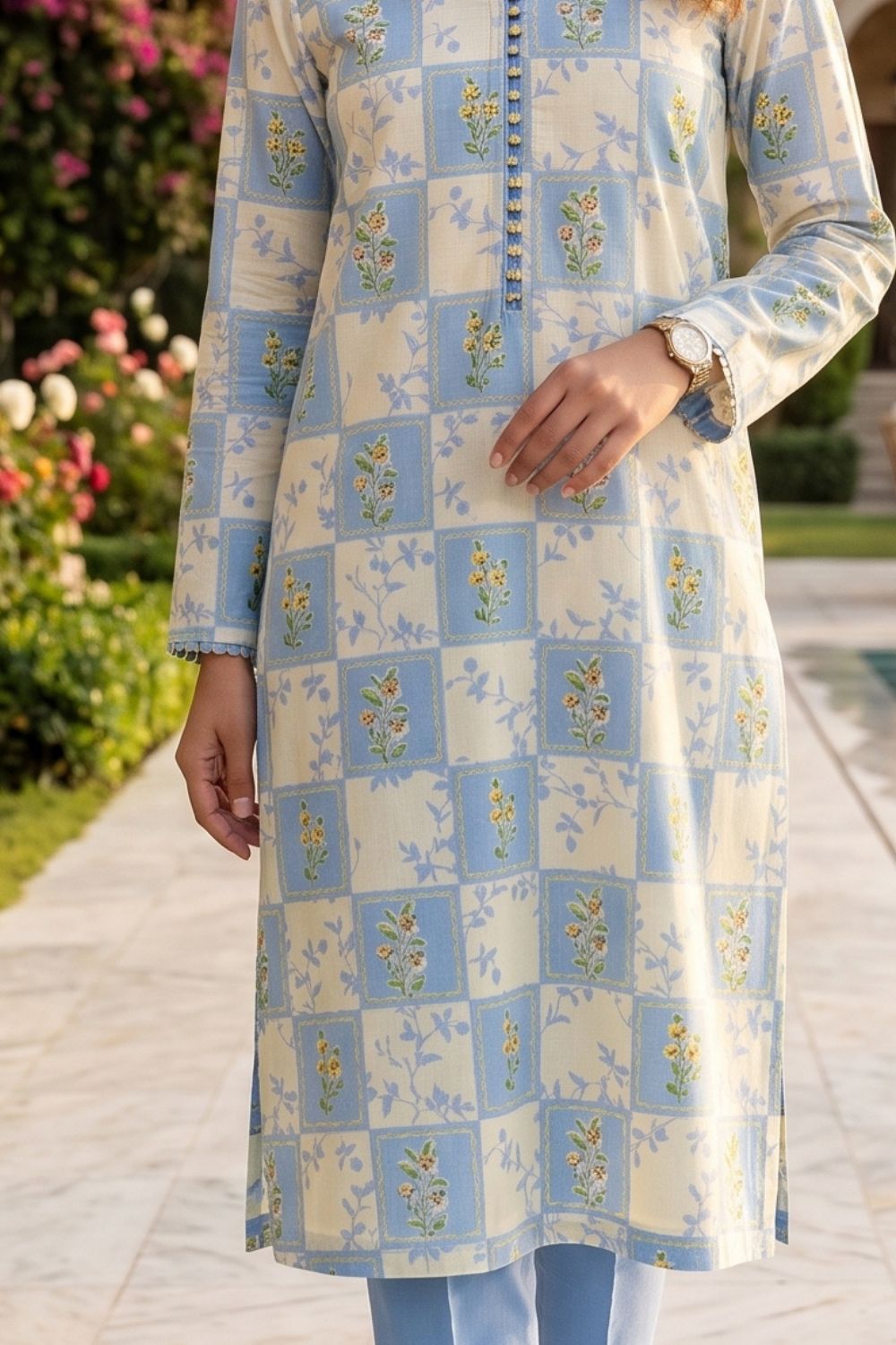 2Pcs Unstitched Printed Inaya Lawn Collection Desgin - 7