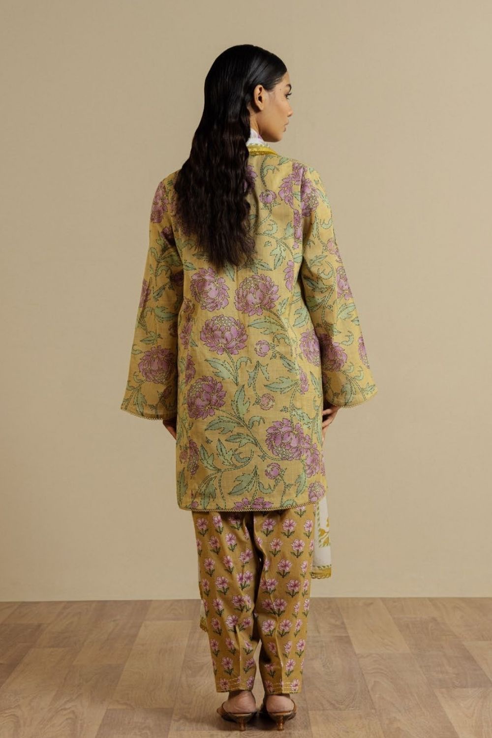 Zara Shahjahan 3 Pc Unstitched  Printed Lawn Suit Mireya-5B
