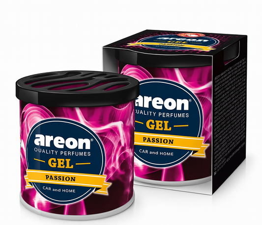 Areon Quality Perfume Gel Passion  80g  Long Lasting Car and Home Air Freshener with Fresh Fruity Scent