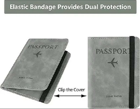 Premium Travel Passport Holder Wallet RFID Passport Cover with Card Slots SIM Holder Document Organizer