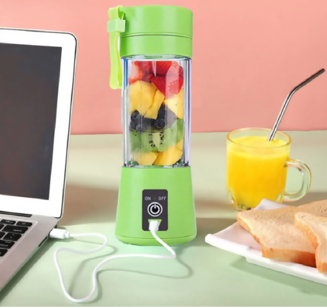 Portable Mini 6 Blade Juicer Blender 380ml Rechargeable Smoothie Cup Random Color