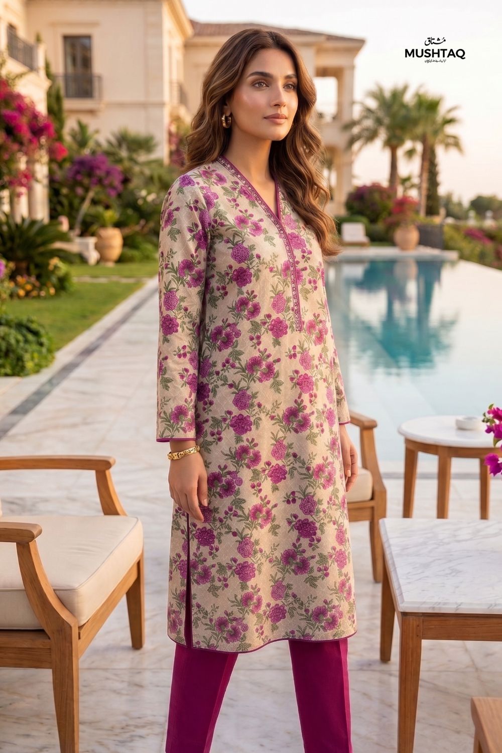 2Pcs Unstitched Printed Inaya Lawn Collection Desgin - 8