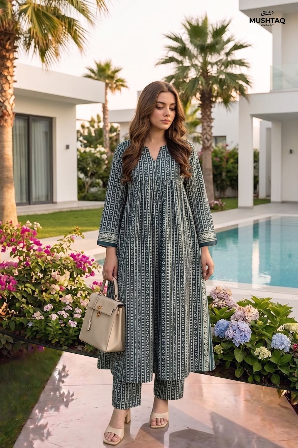 2Pcs Unstitched Printed Noorain Lawn Collection Desgin - 2
