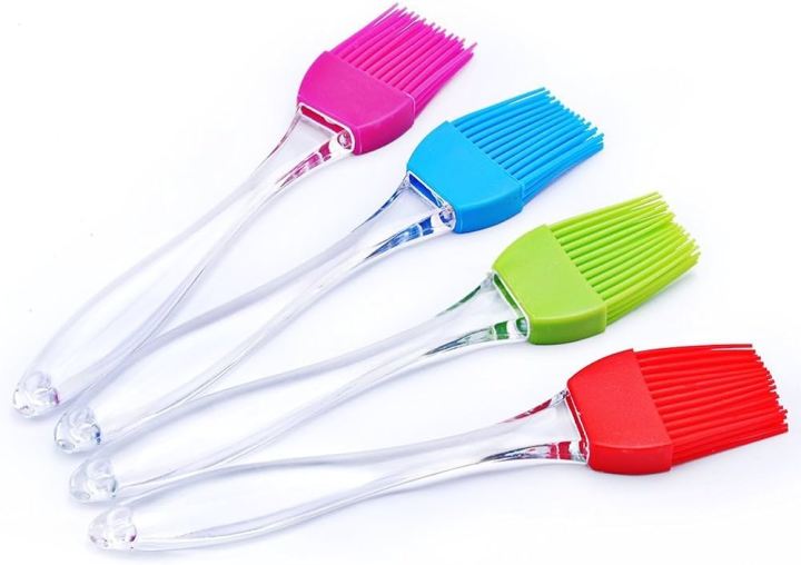Silicon Soft Oil Brush Plastic Handle