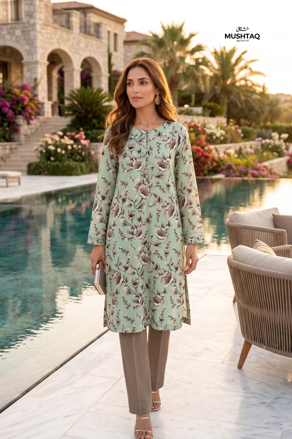 2Pcs Unstitched Printed Inaya Lawn Collection Desgin - 10