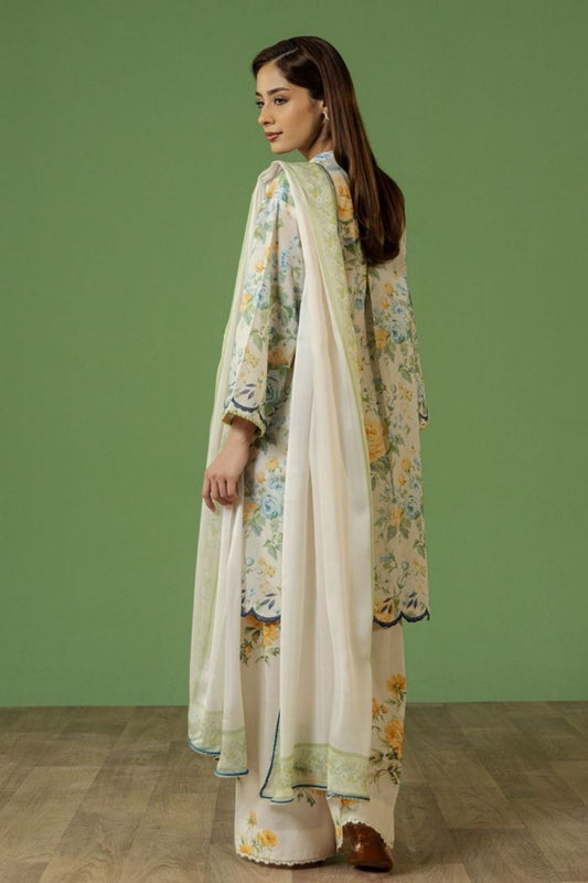 Zara Shahjahan 3 Pc Unstitched  Printed Lawn Suit Aurelia-7A