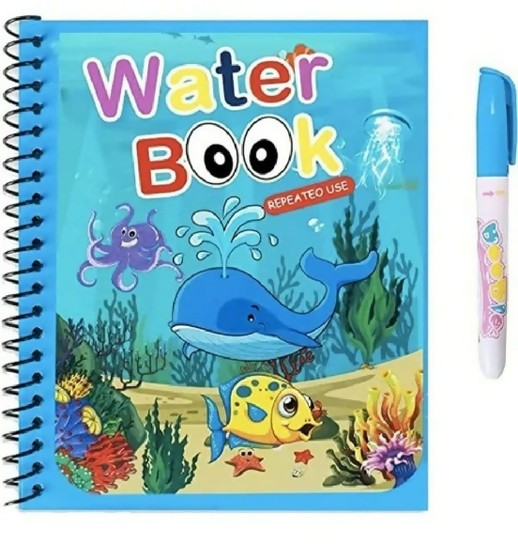 Magic Water Coloring Book for Kids - Reusable Drawing and Painting Fun Random Colors and Designs